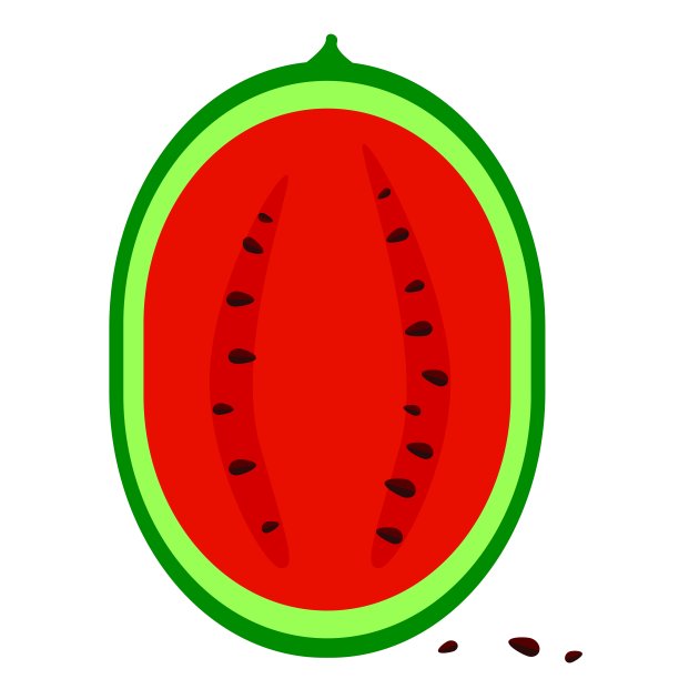 卡通西瓜夏天水果元素