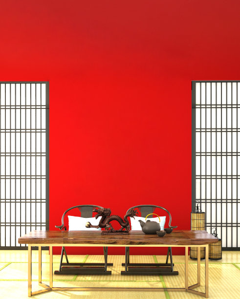 传统 红墙 建筑 艺术 红色