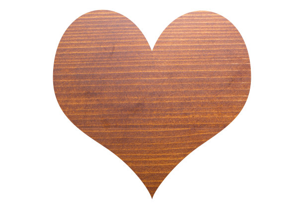 情人节图案在木板上