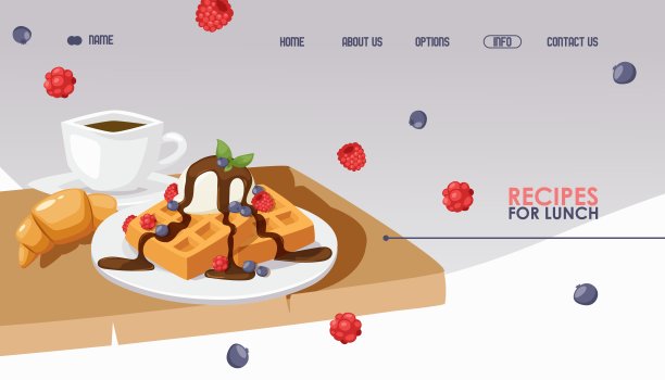 美食网站背景图