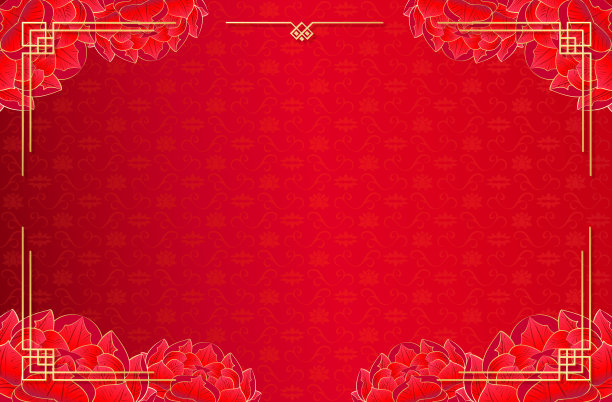 红色春节背板