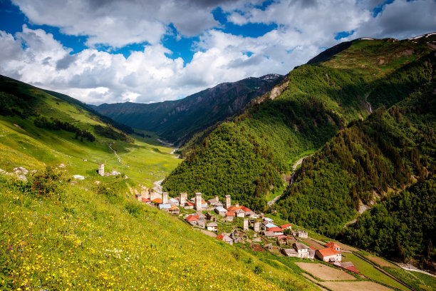 深秋乡村景色