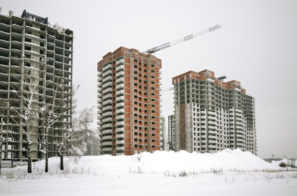 冬季小区雪景