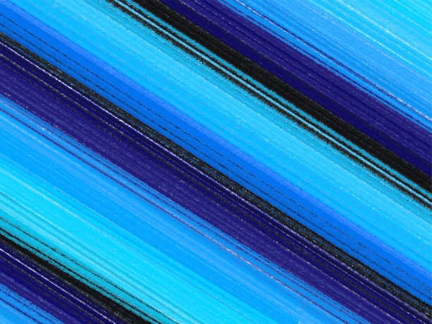 蓝色抽象几何线条装饰画