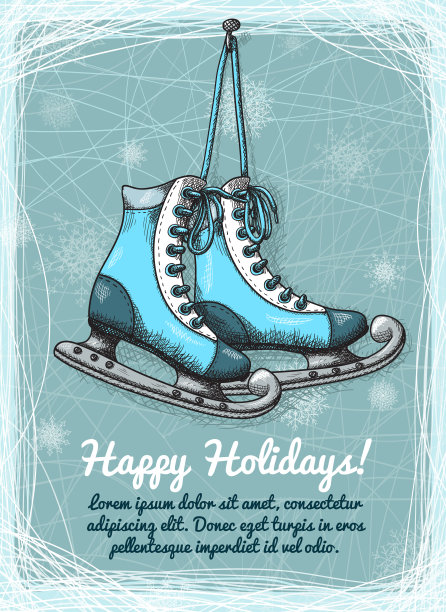 滑冰运动海报