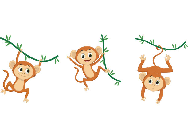 挂树的小猴子