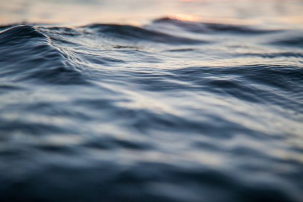 夕阳水纹湖泊波纹