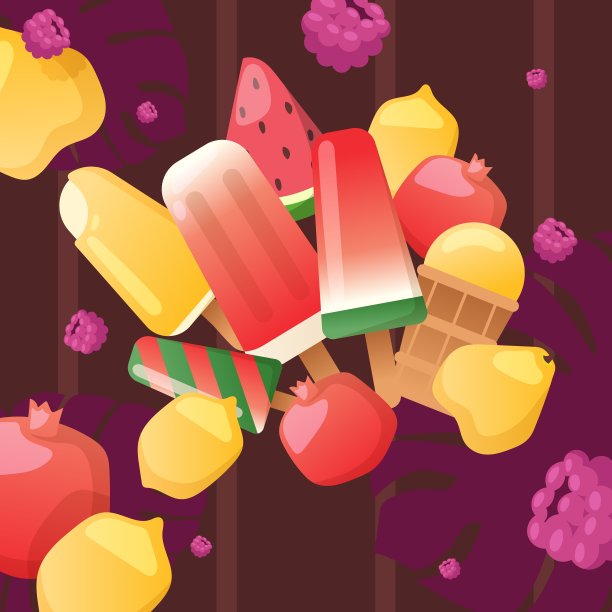  水果雪糕海报