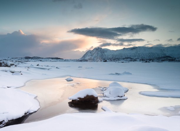挪威冬季景色 
