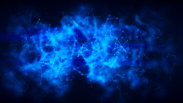 蓝色科技抽象技术粒子背景