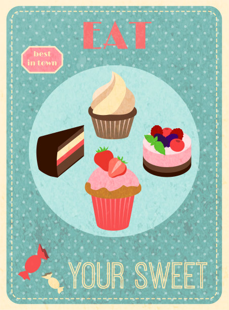 甜食蛋糕海报