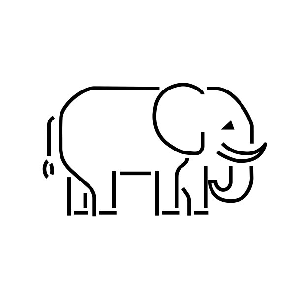 卡通大象标志