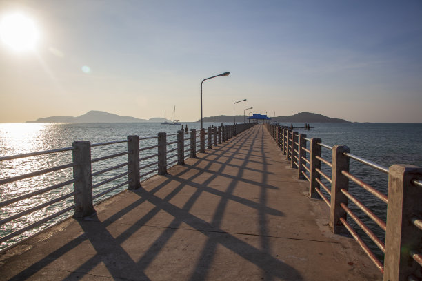 旅行度假海岛码头木桥海景