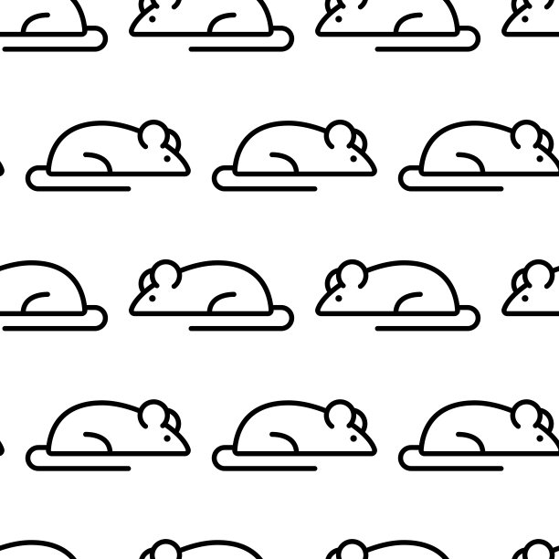 老鼠简笔画标志设计
