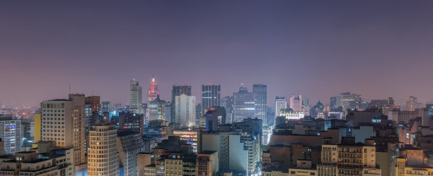 地产 城市 夜景 俯瞰