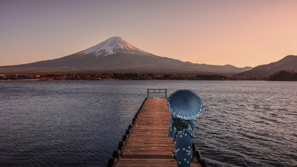 夜景樱花