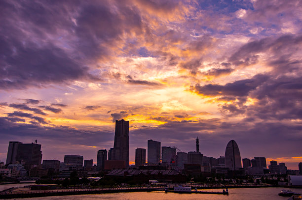 城市剪影 夜晚城市 城市夜景