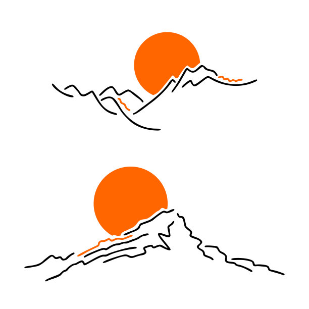 山水标志logo