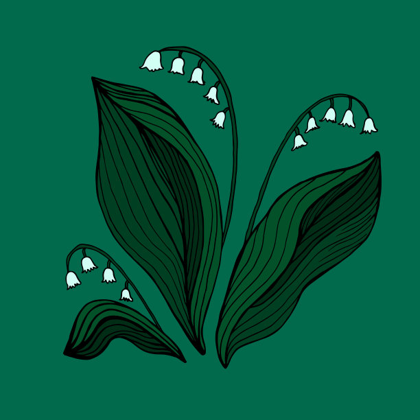 卡通植物装饰背景图