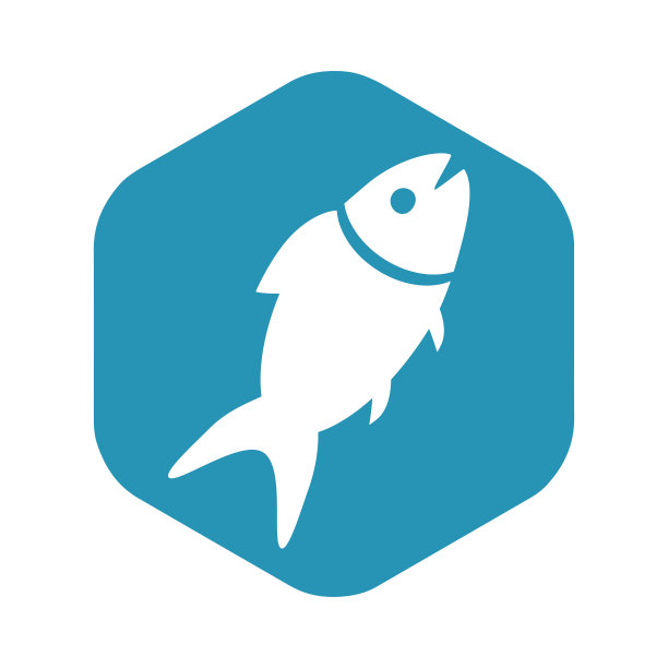 海鲜水产钓鱼logo