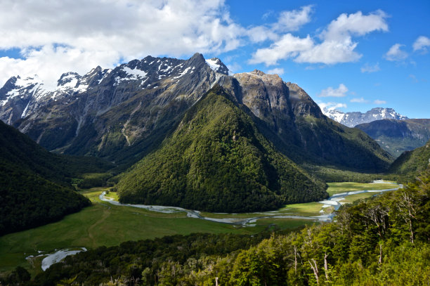 新西兰南岛山区风景