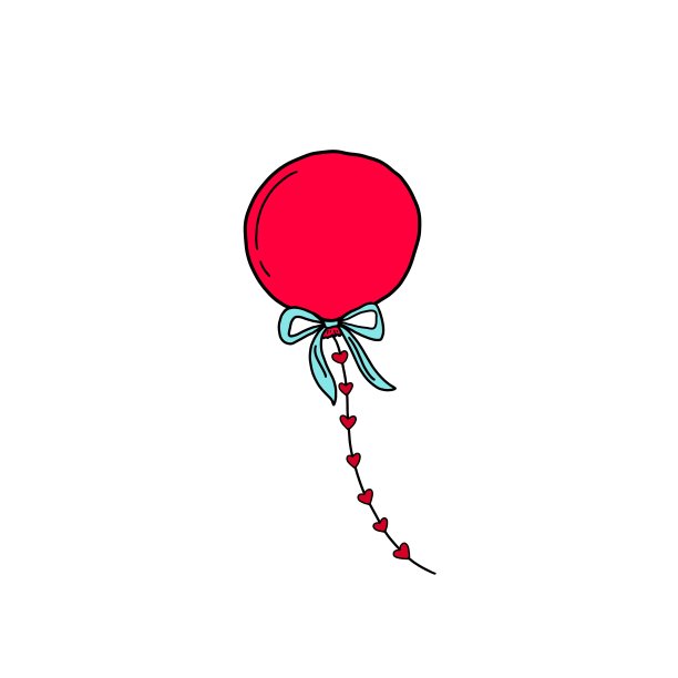彩色圆形气球漫画