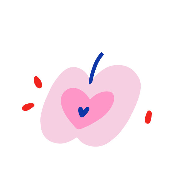 心形水果logo