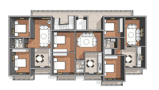 公寓3d模型