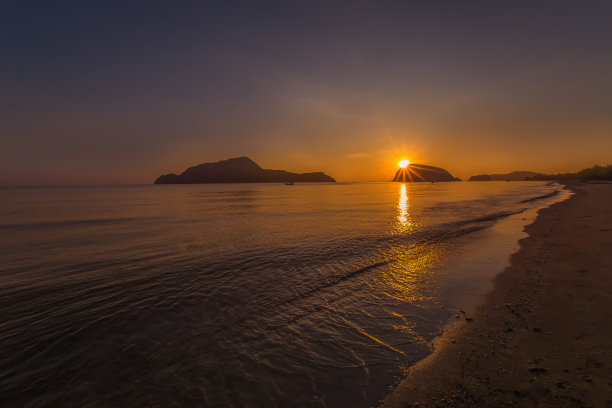 大气海平面落日