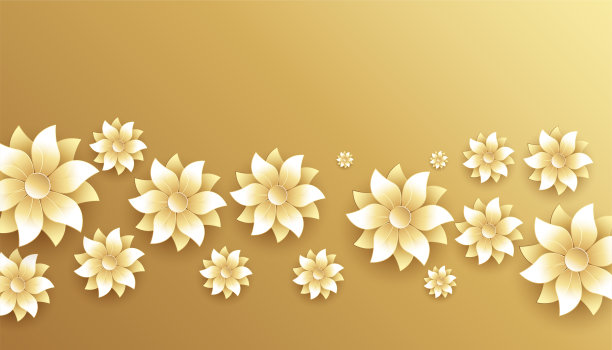 金色奢华花卉壁纸