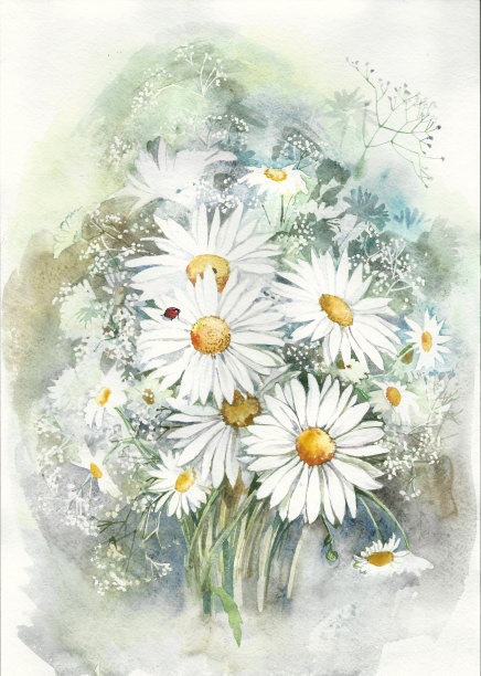 花卉背景画