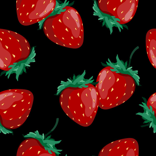 植物花卉图案 水果图案 草莓