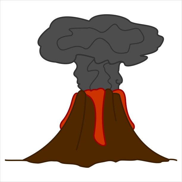 卡通火山