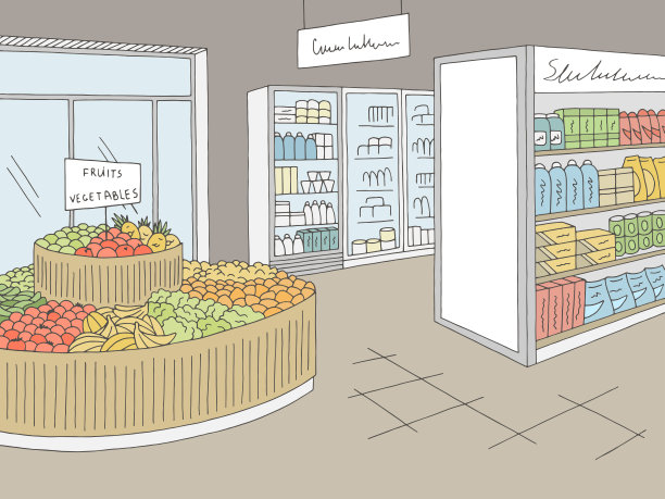 蔬菜,商务,冰箱