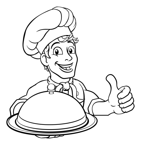 卡通餐饮厨师竖大拇指