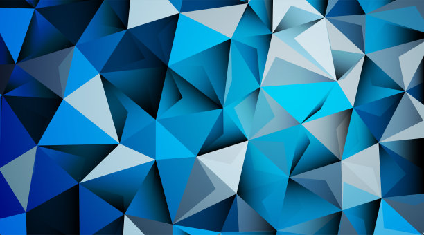 蓝色三角形立体背景矢量素材