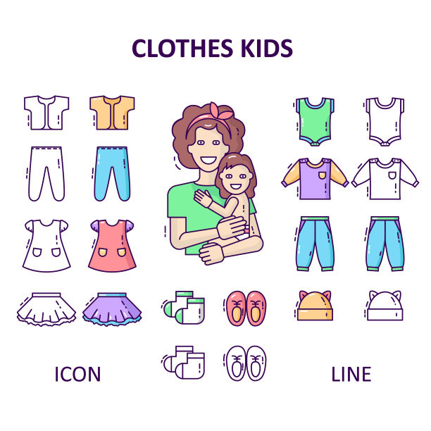 母婴衣服图标