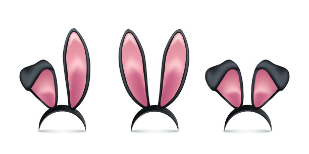卡通粉色兔子