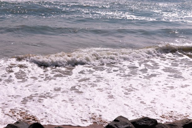 海边小浪花特写镜头素材