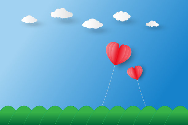 情人节海报气球