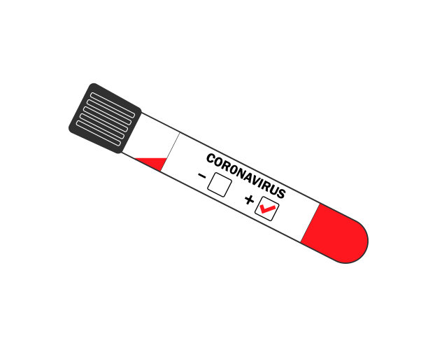 新型冠状病毒肺炎矢量插画