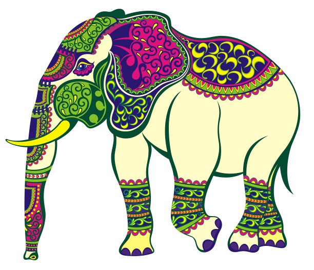 传统大象图案