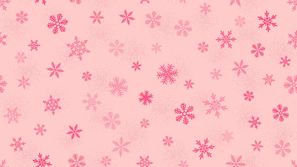 粉色雪花四方连续图案