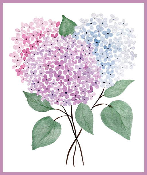 紫色花朵婚礼邀请函