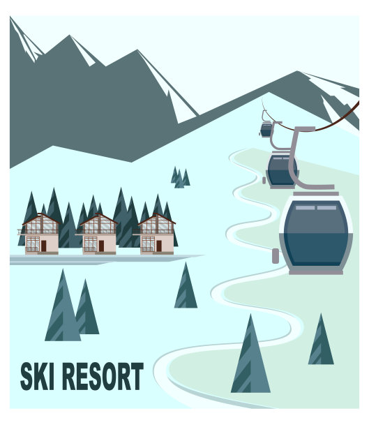 滑雪场 海报