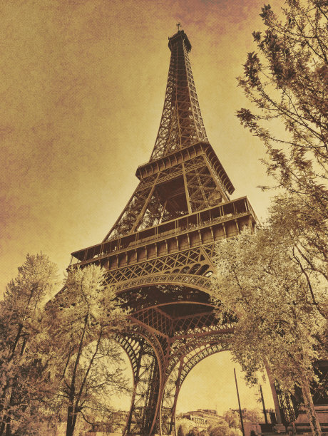 浪漫巴黎旅行海报