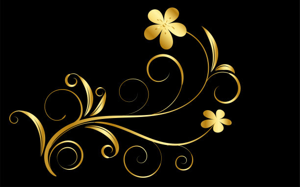 金色奢华花卉壁纸