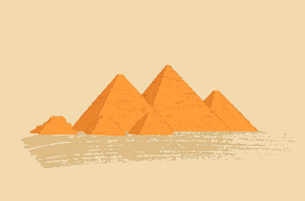 埃及景点埃及插画