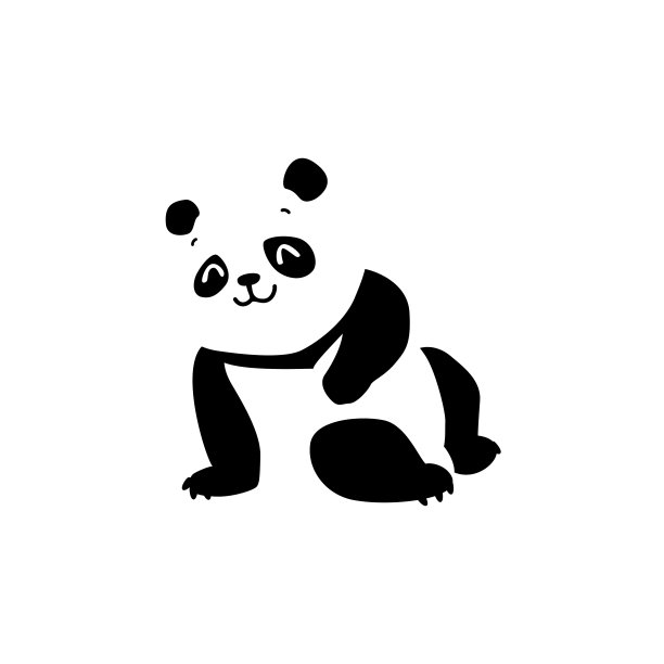 可爱熊猫logo