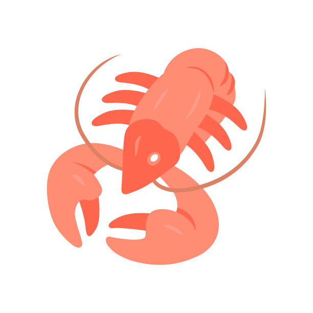 小龙虾卡通logo